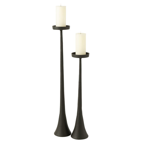 J-Line kandelaar Luky - aluminium - zwart - large