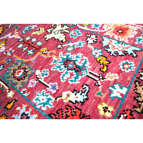 Roze Azeri vloerkleed - 92x66 cm - HANDGEMAAKT