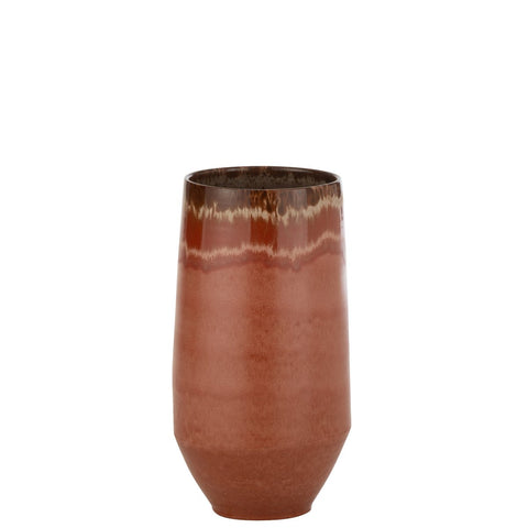 J-Line vaas Aline Lang - keramiek - rood - large