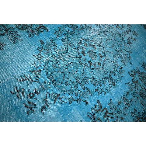 Turquoise vintage vloerkleed - 243x162 cm - HANDGEMAAKT