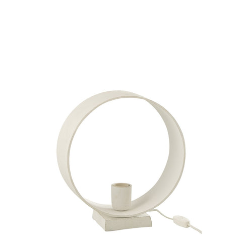 J-Line Cirkel tafellamp - staal - zwart