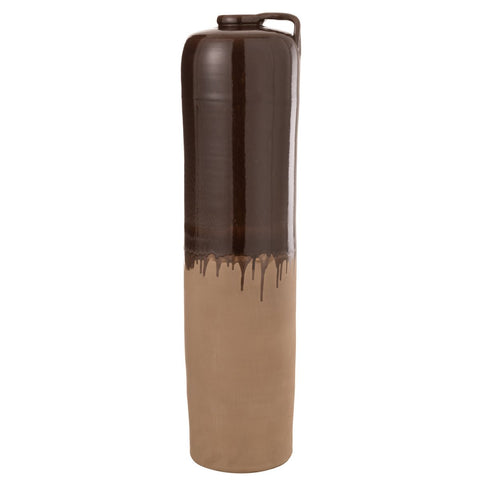 J-Line vaas Handvat - keramiek - beige/bruin - large - 88.00 cm hoog
