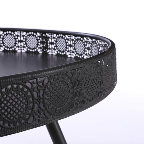 Lagune Salontafel - H46 x Ø70 cm - Metaal - Zwart