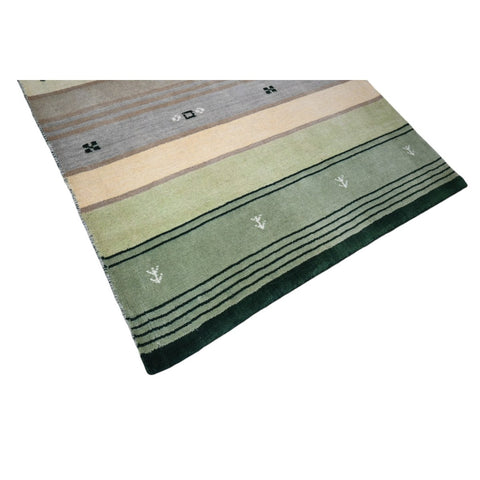 Groen Gabbeh vloerkleed - 147x90 cm - HANDGEMAAKT