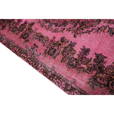 Roze vintage vloerkleed - 270x160 cm - HANDGEMAAKT
