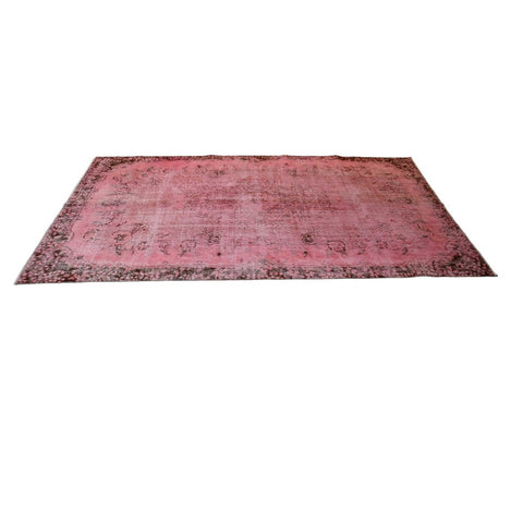 Roze vintage vloerkleed - 280x168 cm - HANDGEMAAKT