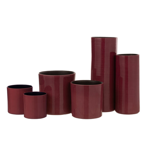 J-Line vaas Flek - keramiek - fuchsia - large