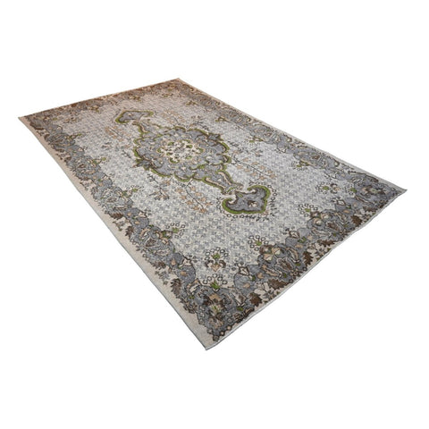 Beige vintage vloerkleed - 300x128 cm - HANDGEMAAKT