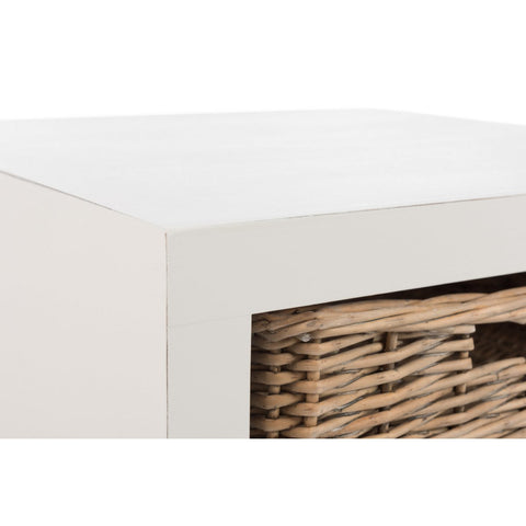 J-Line nachttafel - 1 maand - hout - naturel/ zwart - S