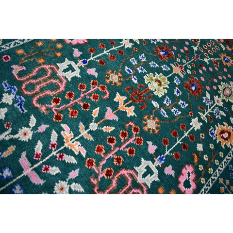 Groen Azeri vloerkleed - 195x128 cm - HANDGEMAAKT
