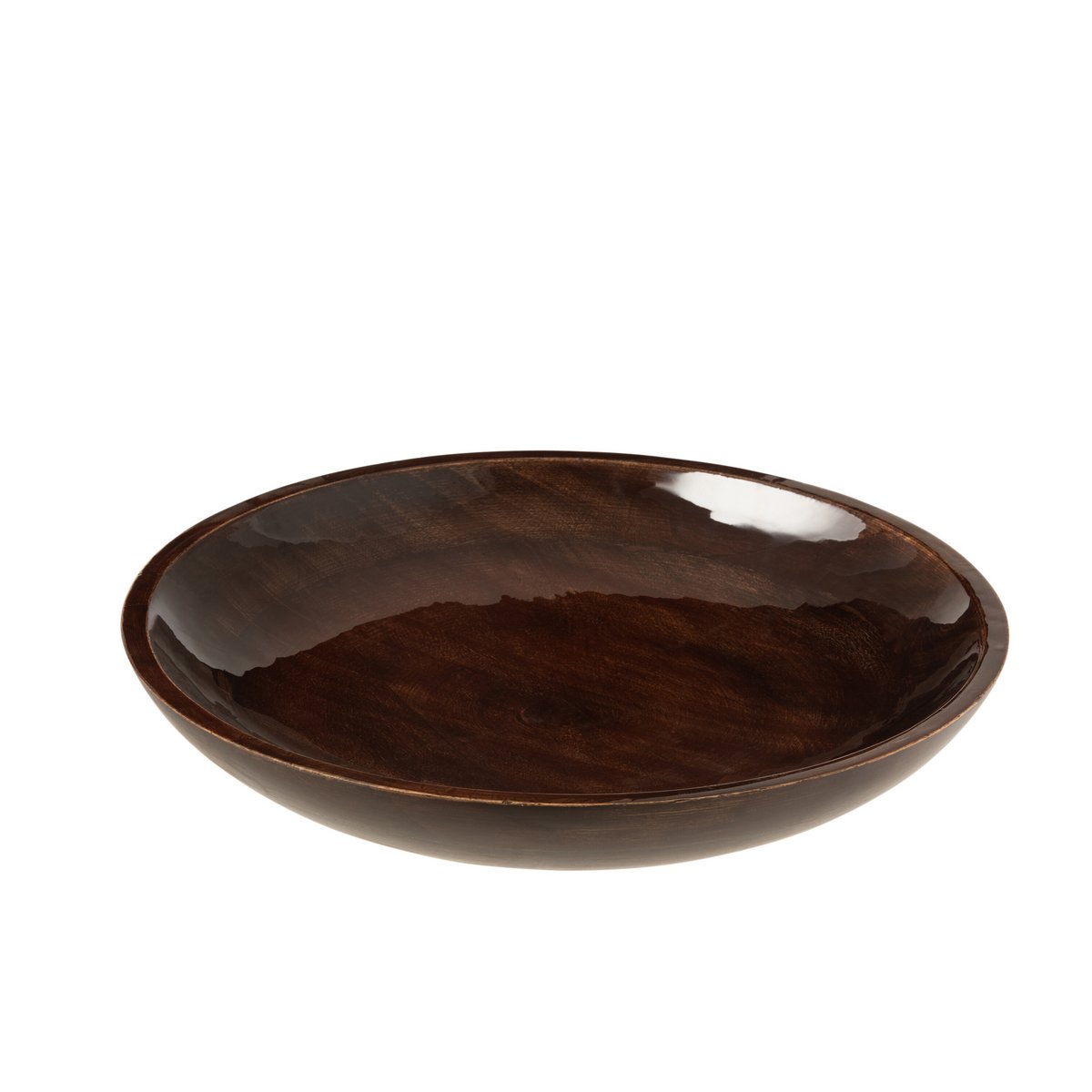 J-Line Kom Laag Mango Hout Bruin Large