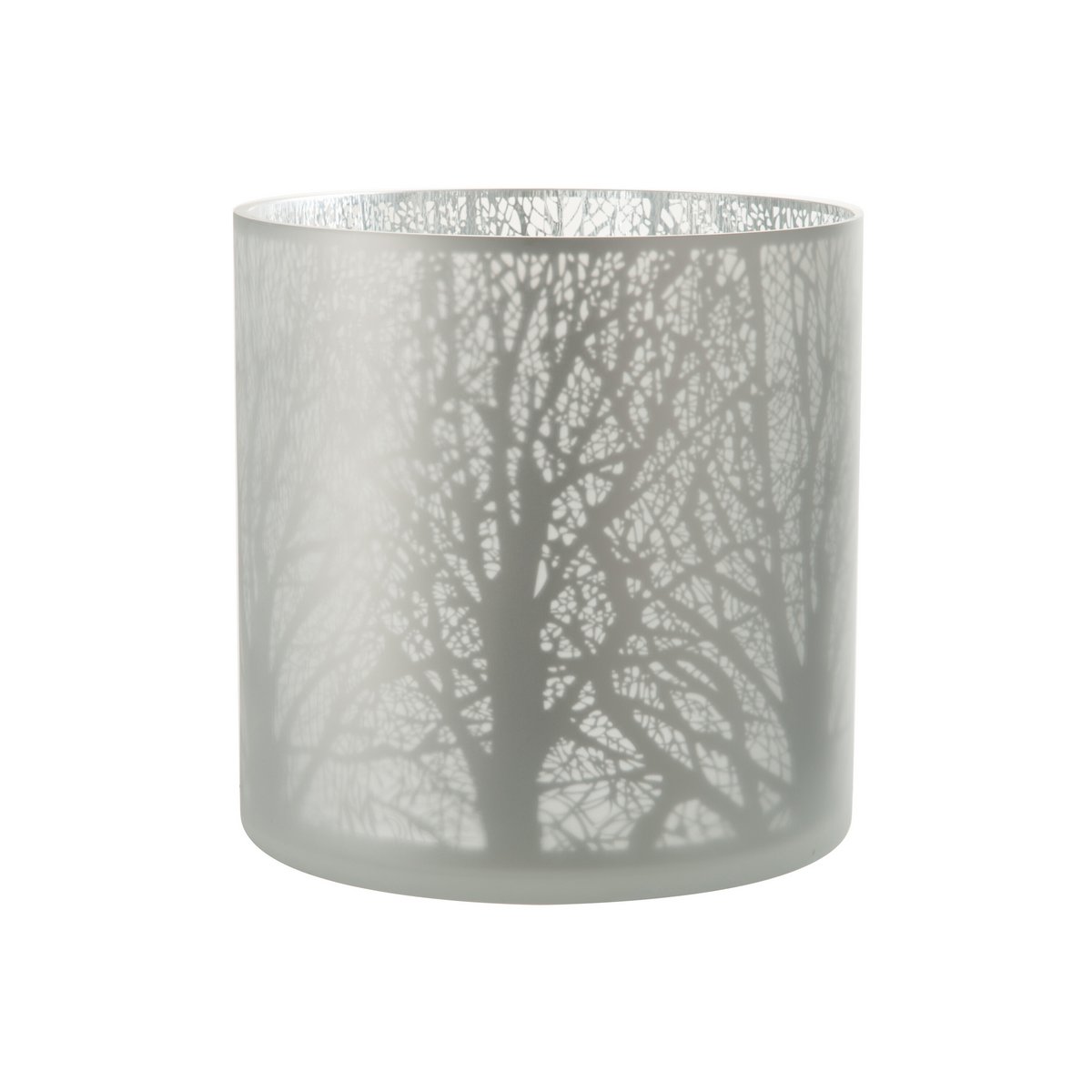 J-Line lantaarn Boom - glas - wit - extra groot