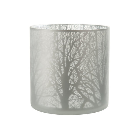 J-Line lantaarn Boom - glas - wit - extra groot