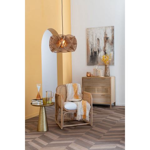 J-Line Golven Rotan lampenkap - jute - naturel