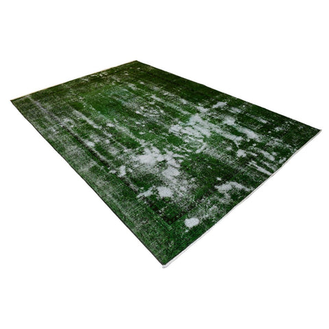 Super vintage groen vloerkleed - 287x197 cm - HANDGEMAAKT