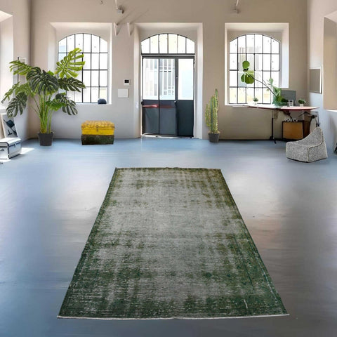 Groen super vintage vloerkleed - 249x170 cm - HANDGEMAAKT