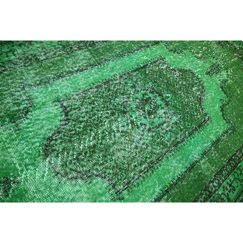 Groen vintage vloerkleed - 204x114 cm - HANDGEMAAKT