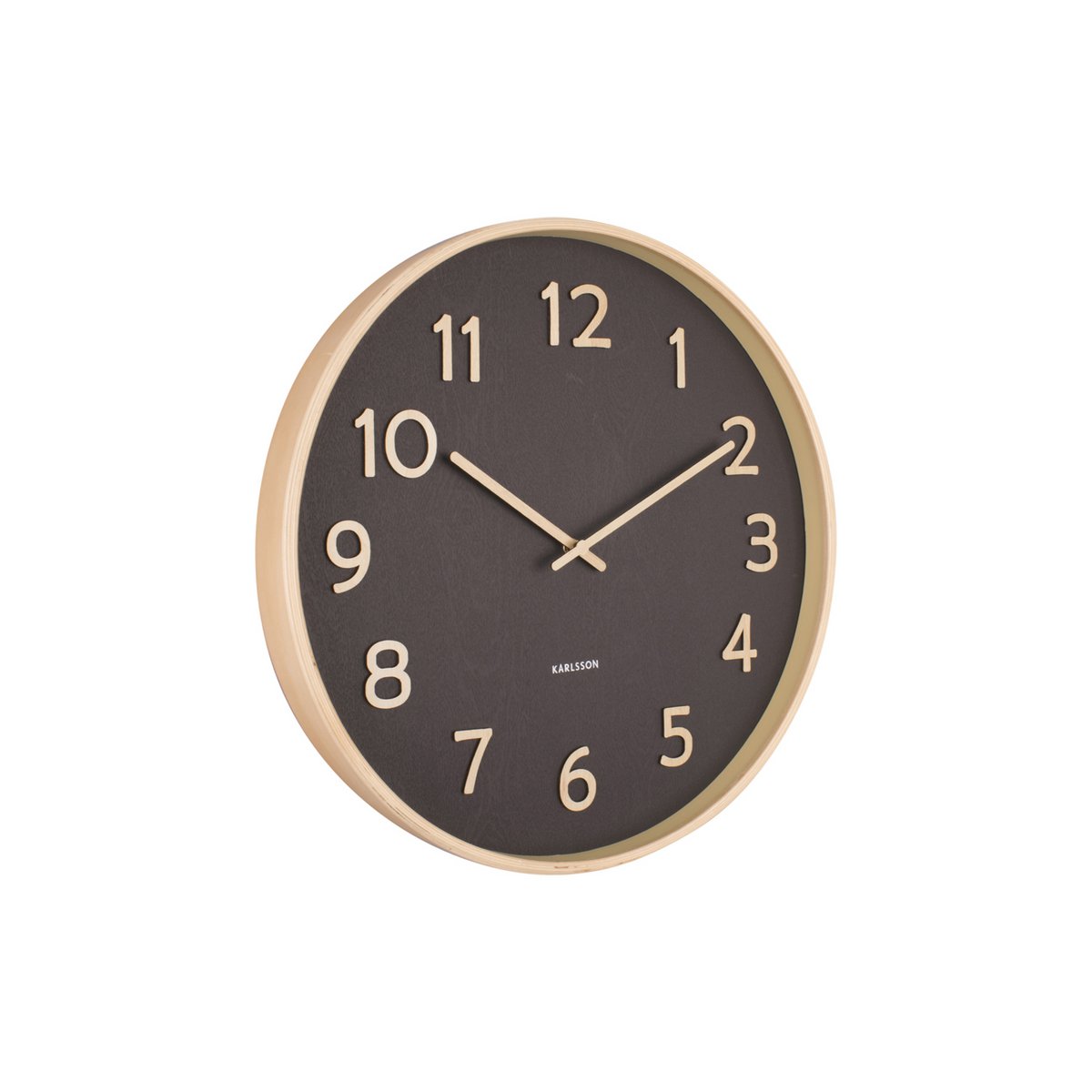Wandklok Puur Houtnerf Medium