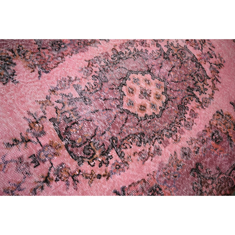 Roze vintage vloerkleed - 212x113 cm - HANDGEMAAKT