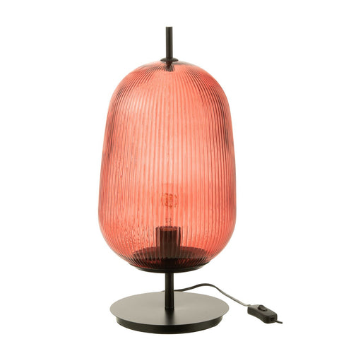 J-Line tafellamp Oasis - glas - rood - large
