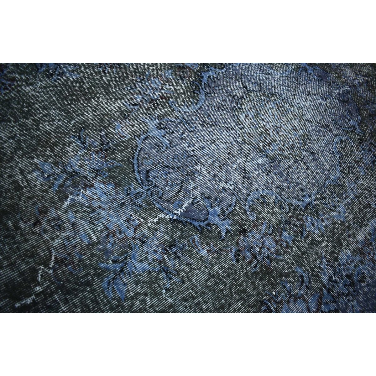 Blauw vintage vloerkleed - 300x196 cm - HANDGEMAAKT