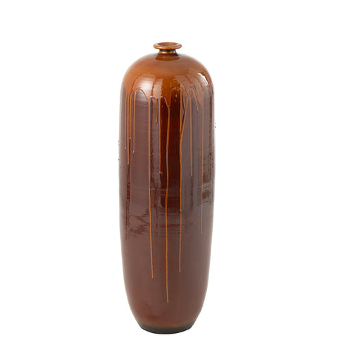 J-Line vaas Lee Blinkend - terra - bruin/oranje - large - 95 cm hoogte