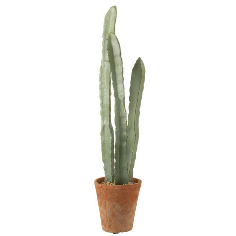 J-Line Cactus 3 Stuks In Pot Kunststof Groen Large