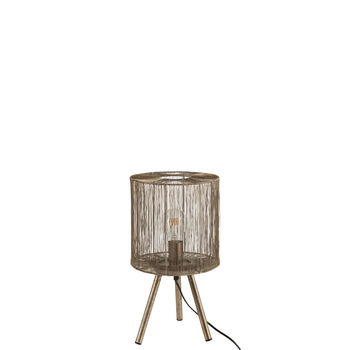 J-Line tafellamp - metaal Antiek - bruin - small