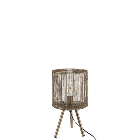 J-Line tafellamp - metaal Antiek - bruin - small