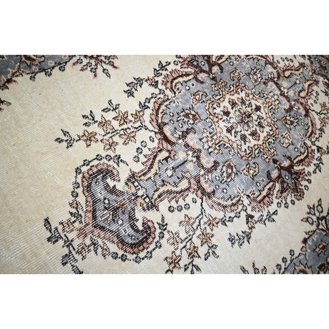 Beige vintage vloerkleed - 203x108 cm - HANDGEMAAKT