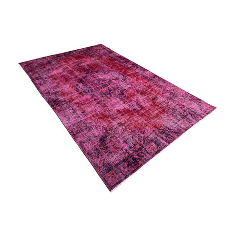 Roze vintage vloerkleed - 227x165 cm - HANDGEMAAKT