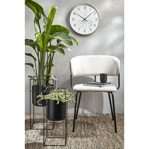 Porte Bloempot op Standaard - L20 x B20 x H50 cm - Metaal - Zwart