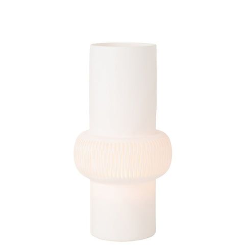 J-Line vaas Streep Bal - glas - wit - large