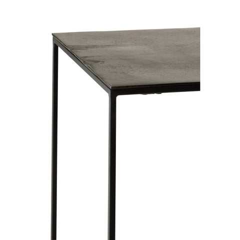 J-Line bijzettafel Oxidize - aluminium/ijzer - zwart/groen