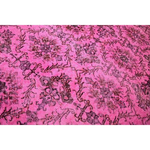 Roze vintage vloerkleed - 284x182 cm - HANDGEMAAKT