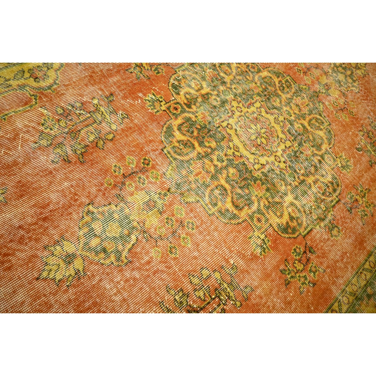 Geel vintage vloerkleed - 270x167 cm - HANDGEMAAKT