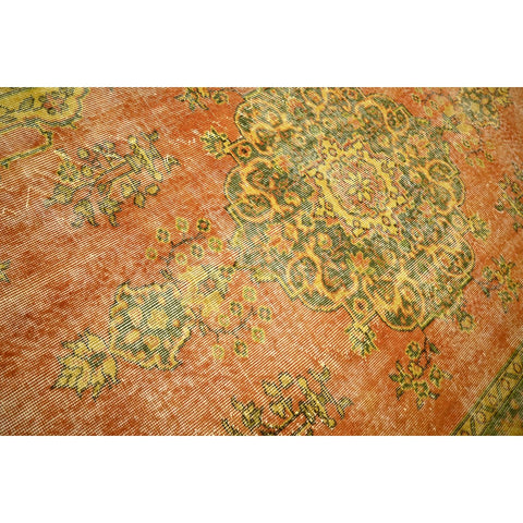 Geel vintage vloerkleed - 270x167 cm - HANDGEMAAKT