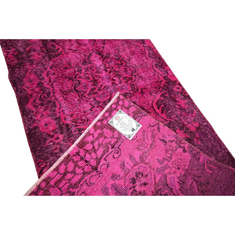 Roze vintage loper - 270x70 cm - HANDGEMAAKT