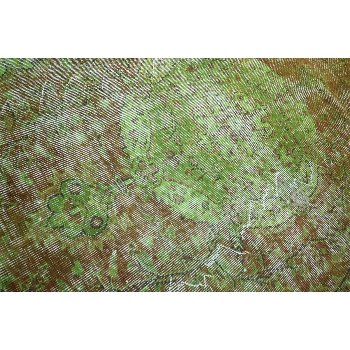 Groen vintage vloerkleed - 258x162 cm - HANDGEMAAKT