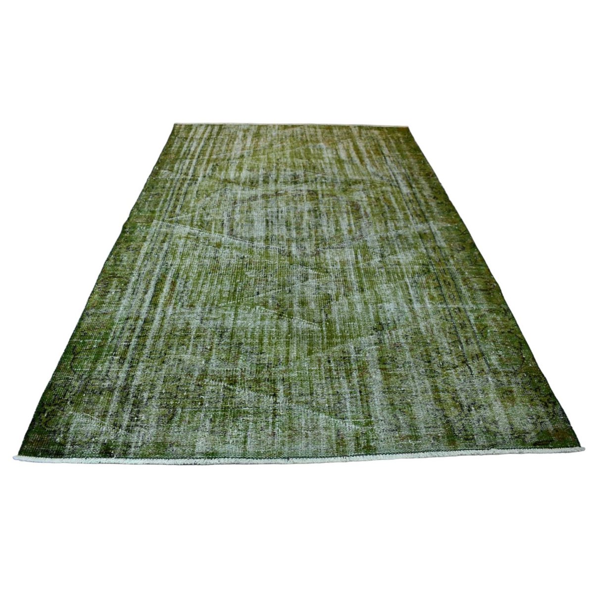 Groen vintage vloerkleed - 258x163 cm - HANDGEMAAKT