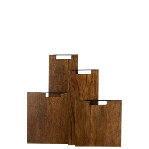J-Line Lang Mango snijplank - hout - bruin - L
