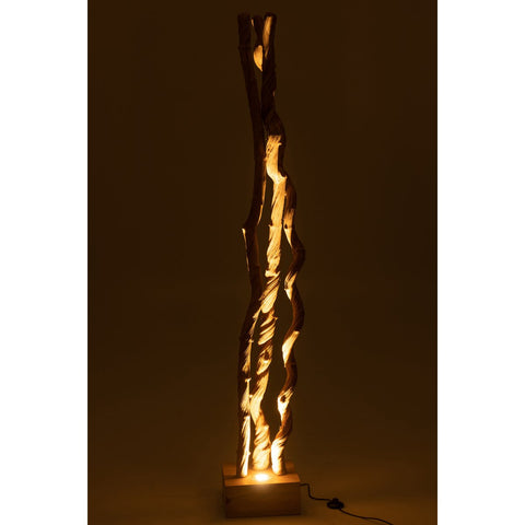 J-Line Staanlamp Takken Hout Naturel