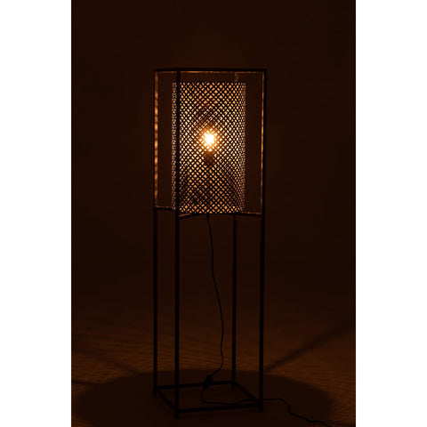 J-Line staanlamp Recht Gaatjes - metaal - grijs - small