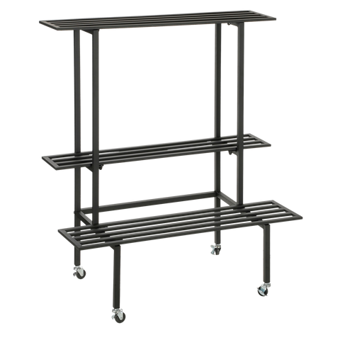 Greenrax Plantenstandaard - L90 x B44 x H102 cm - Metaal - Zwart
