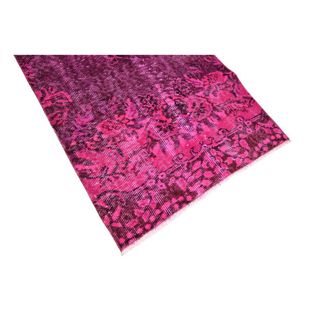 Roze vintage loper - 270x70 cm - HANDGEMAAKT
