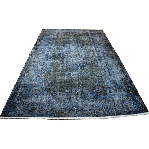 Blauw vintage vloerkleed - 300x196 cm - HANDGEMAAKT