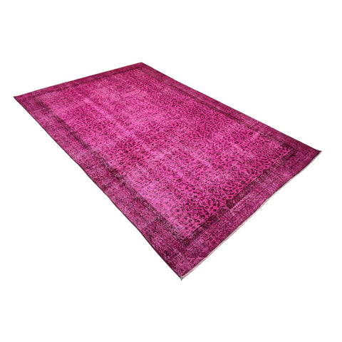 Roze vintage vloerkleed - 256x163 cm - HANDGEMAAKT