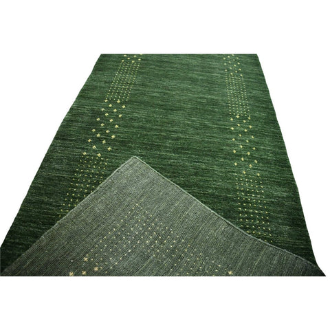 XL Groene Gabbeh loper - 440x90 cm - HANDGEMAAKT