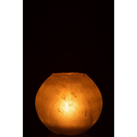 J-Line Vaas Soda Rond Glas Goud Large