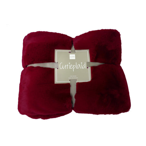 J-Line Plaid Cutie - Fleece Deken – Polyester – 180x130 cm – Rood